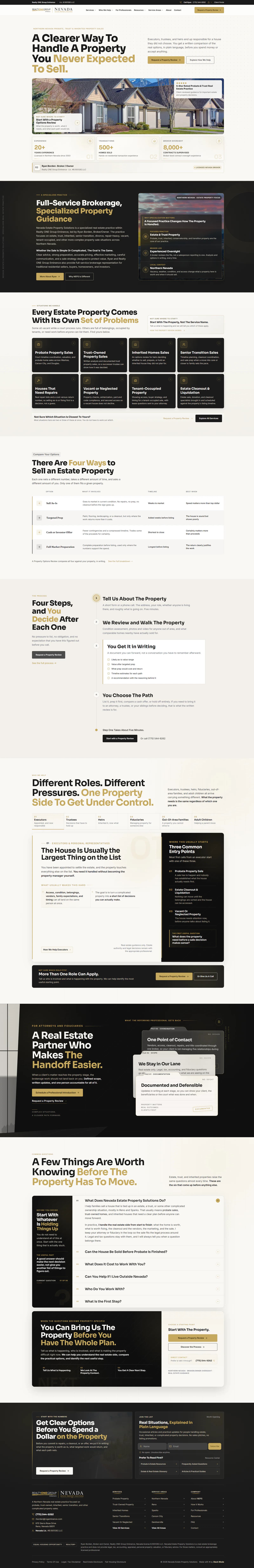 Nevada Estate Property, website by Stack Mode