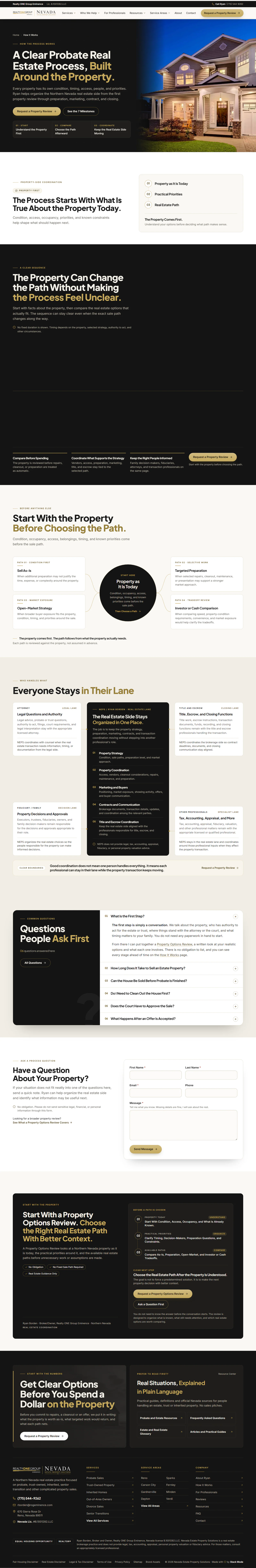 Nevada Estate Property How It Works page