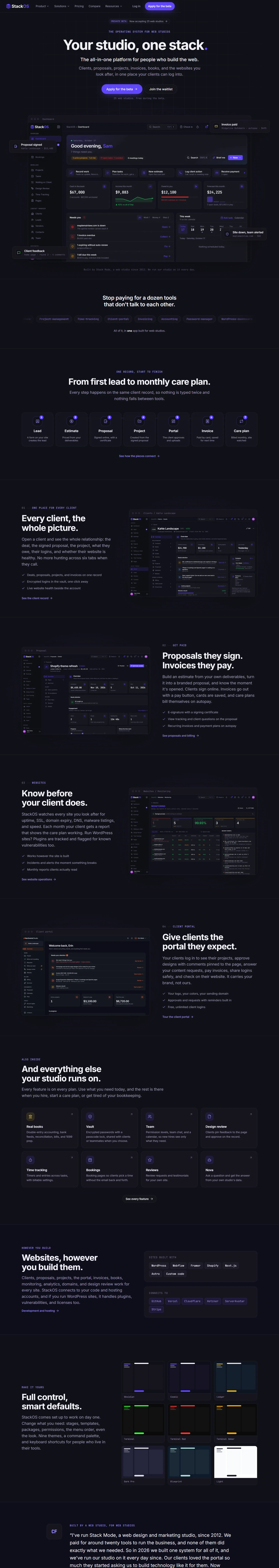 StackOS, software by Stack Mode